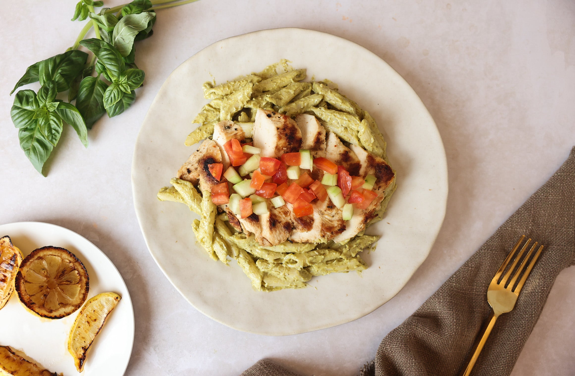 Chicken Creamy Pesto Pasta